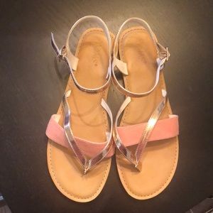 TOMS Pink and Rose Gold Sandals